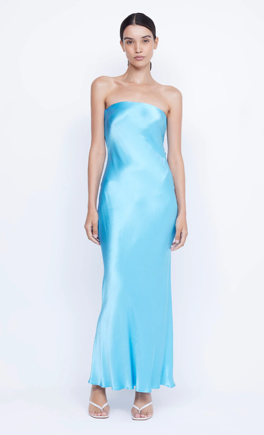 Moon Dance Strapless Dress - Topaz Blue