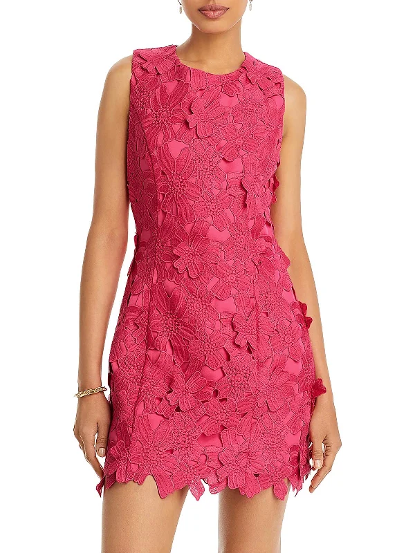 Womens Lace Short Mini Dress