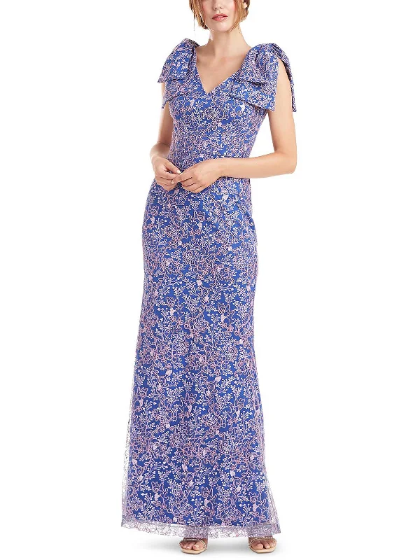 Womens Paisley Maxi Evening Dress