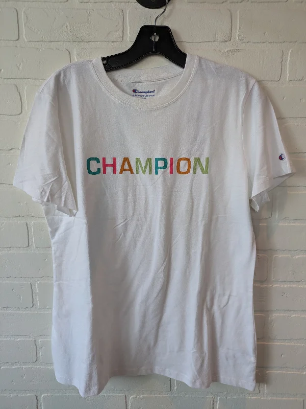 Top Short Sleeve Basic By Champion In White, Size: M