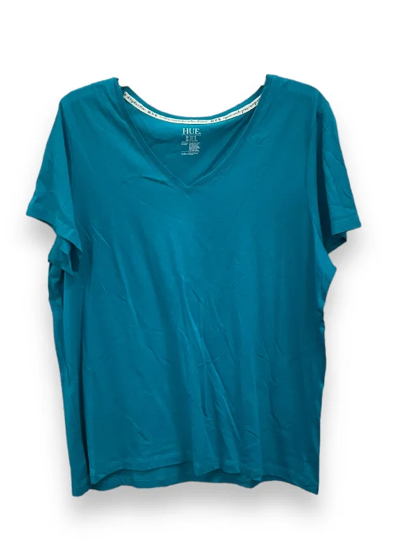 Top Short Sleeve Basic By Hue In Blue, Size: Xl