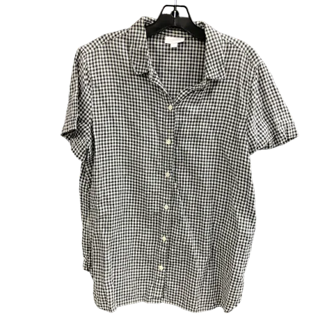 Top Short Sleeve By J. Jill In Plaid Pattern, Size: M