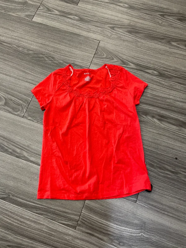 Top Short Sleeve By St Johns Bay In Red, Size: M