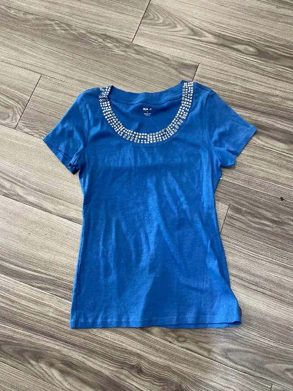 Top Short Sleeve By Style And Company In Blue, Size: S