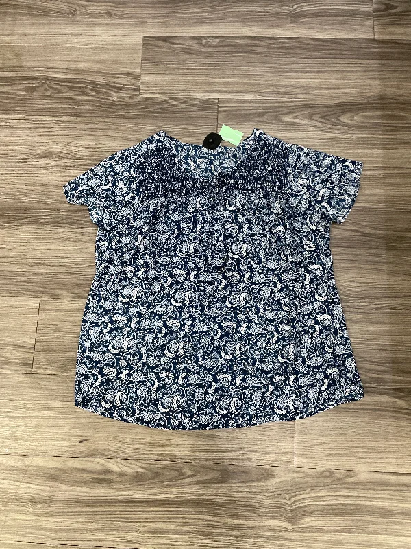 Top Short Sleeve By Westport In Navy, Size: 1x