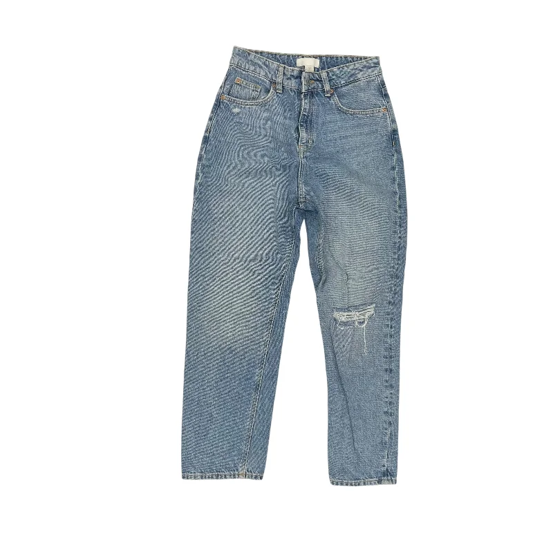 Jeans Straight By H&M In Blue Denim, Size:4