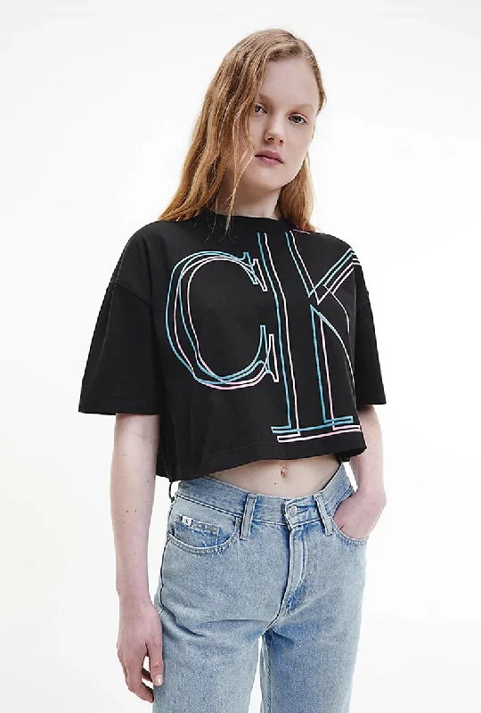 CALVIN KLEIN CROPPED LOGO TSHIRT