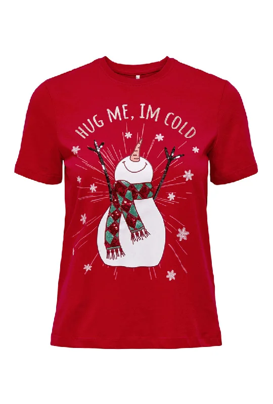 ONLY SNOWMAN XMAS TOP