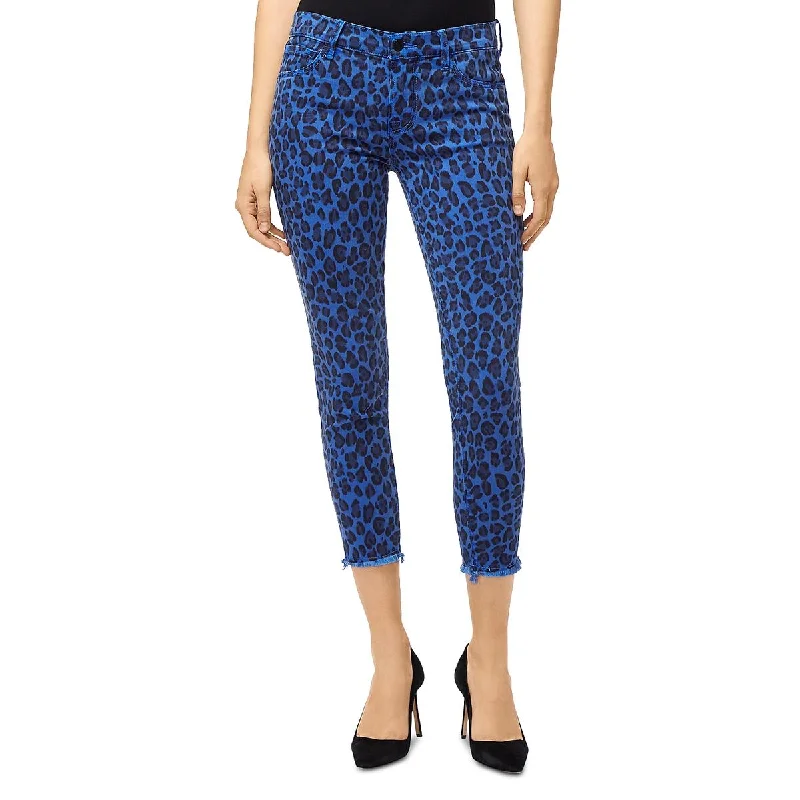 835 Womens Animal Print Crop Skinny Jeans