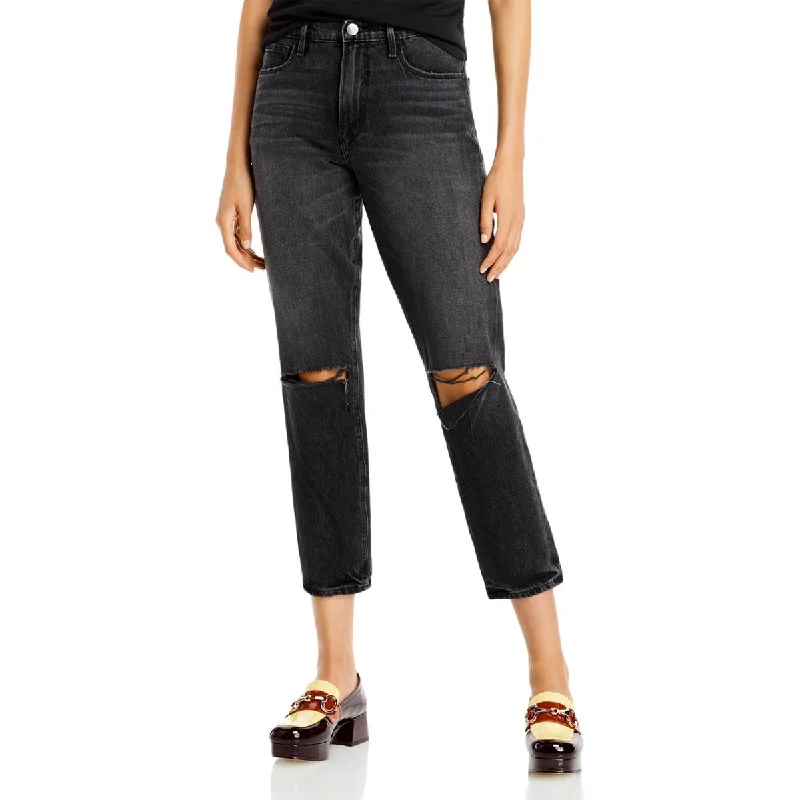 Le Sylvie Womens High Rise Straight Fit Jeans